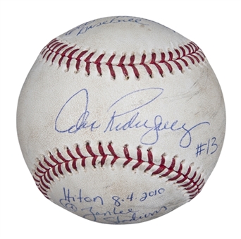Ball Hit By Alex Rodriguez For His 600th Career Home Run On 8/4/10 - Signed & Inscribed By Arod (MLB Authenticated & Rodriguez LOA)